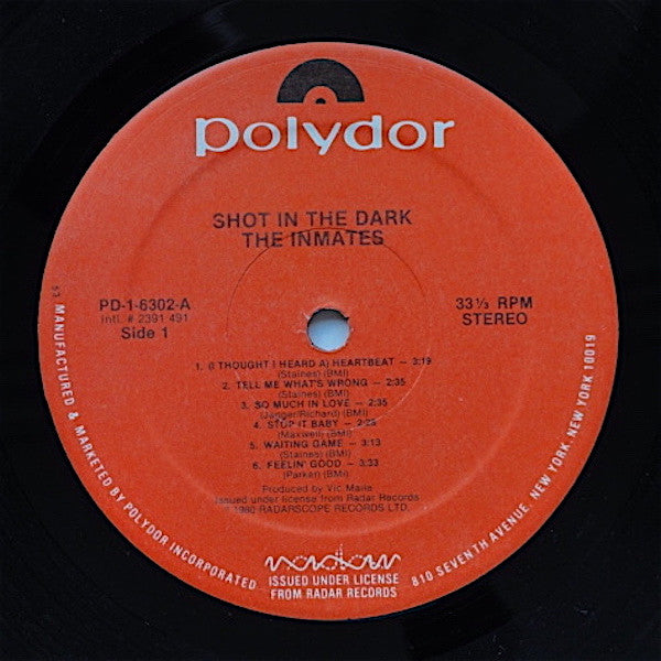 The Inmates (2) : Shot In The Dark (LP, Album, 53)