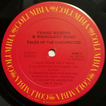 Frank Marino & Mahogany Rush : Tales Of The Unexpected (LP, Album, Pit)