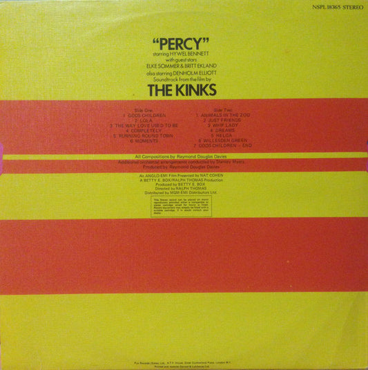 The Kinks : Percy  (LP, Album, RE)