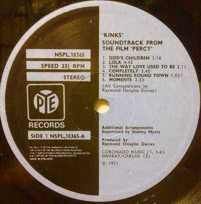 The Kinks : Percy  (LP, Album, RE)