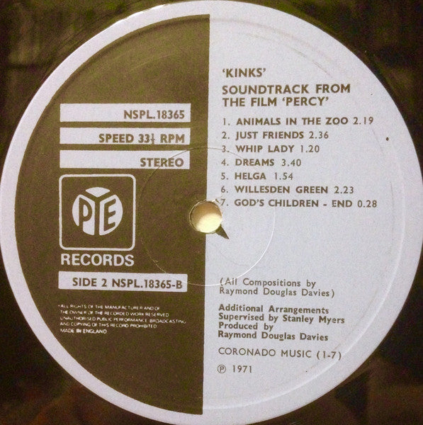 The Kinks : Percy  (LP, Album, RE)
