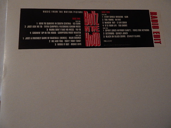 Various : Boyz N The Hood (Music From The Motion Picture) (Radio Edit) (2xLP, Comp, Promo)