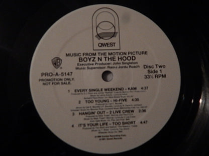 Various : Boyz N The Hood (Music From The Motion Picture) (Radio Edit) (2xLP, Comp, Promo)