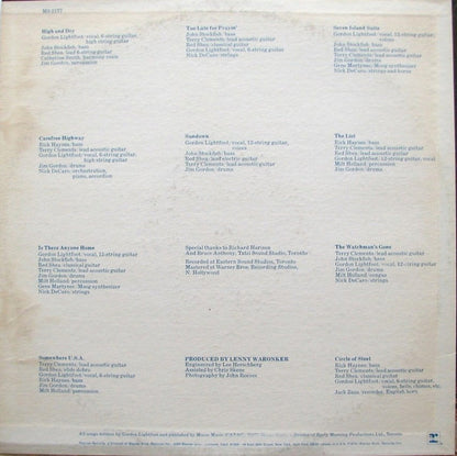 Gordon Lightfoot : Sundown (LP, Album, Pit)