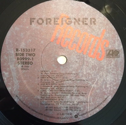 Foreigner : Records (LP, Comp, Club, SRC)