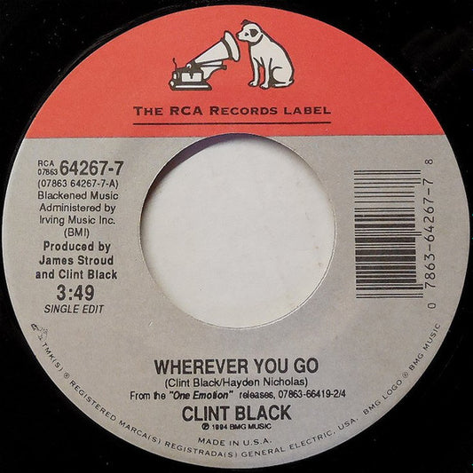 Clint Black : Wherever You Go (7", Single)