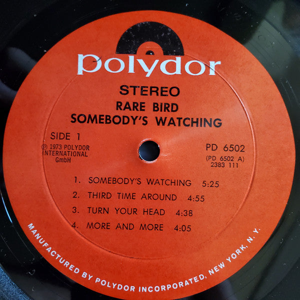 Rare Bird : Somebody's Watching (LP, Album, Mon)