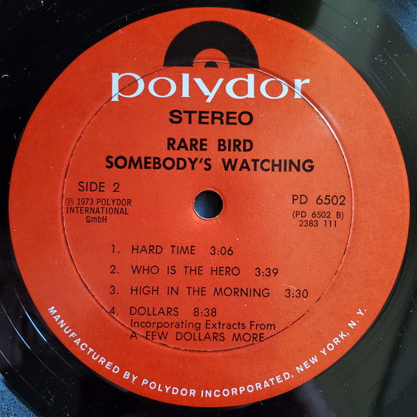 Rare Bird : Somebody's Watching (LP, Album, Mon)