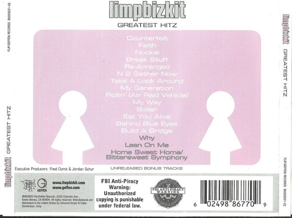Limpbizkit* : Greatest Hitz (CD, Comp)