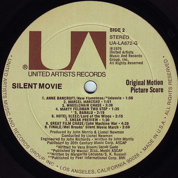 John Morris : Silent Movie (Original Motion Picture Score) (LP, Album)