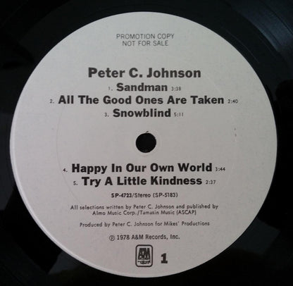 Peter C. Johnson : Peter C. Johnson (LP, Album, Promo)