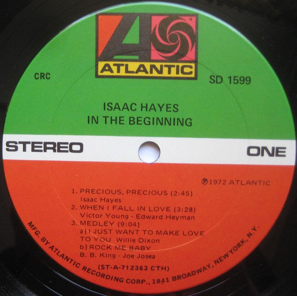 Isaac Hayes : In The Beginning (LP, Album, Club)