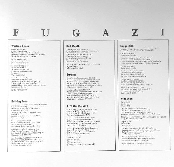 Fugazi : Fugazi (12", EP, RE, RM)