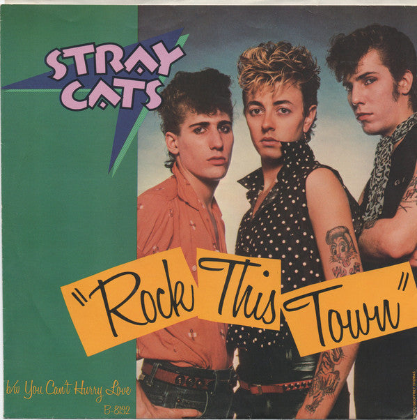 Stray Cats : Rock This Town (7", Single, Win)