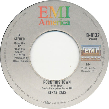 Stray Cats : Rock This Town (7", Single, Win)