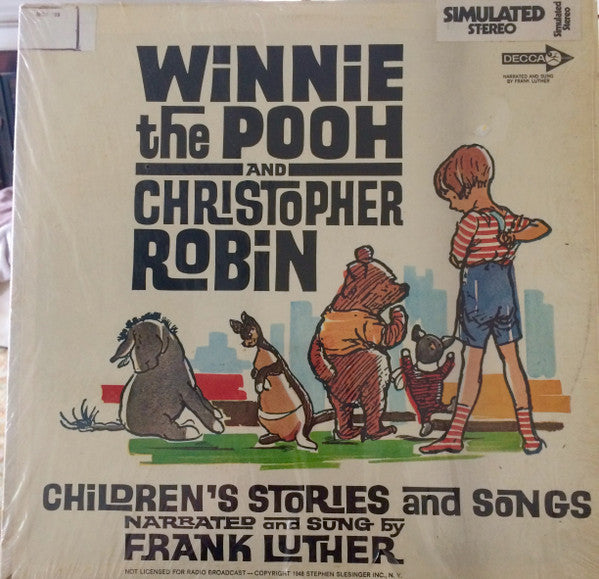 Frank Luther (2) : Winnie The Pooh And Christopher Robin (LP, Album, RE)