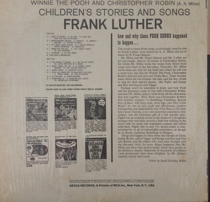 Frank Luther (2) : Winnie The Pooh And Christopher Robin (LP, Album, RE)