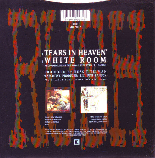 Eric Clapton : Tears In Heaven (7", Single)