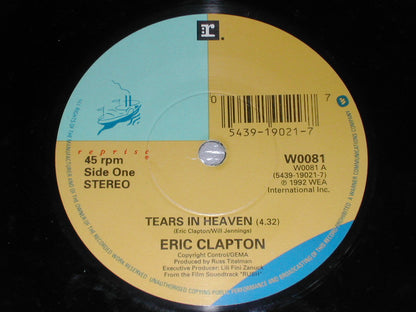Eric Clapton : Tears In Heaven (7", Single)