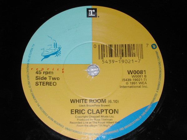 Eric Clapton : Tears In Heaven (7", Single)