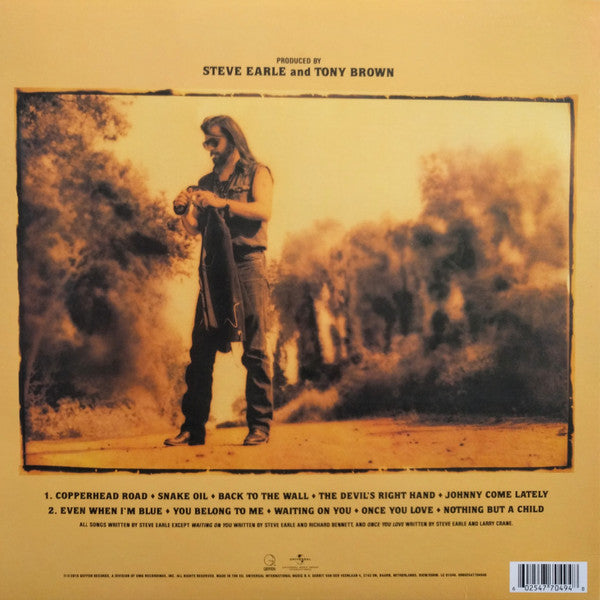 Steve Earle : Copperhead Road (LP, Album, RE, 180)