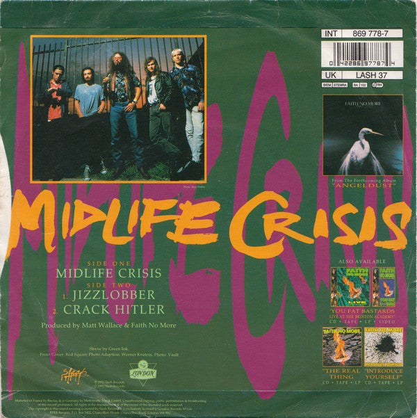 Faith No More : Midlife Crisis (7", EP, Num, S/Edition, Blu)