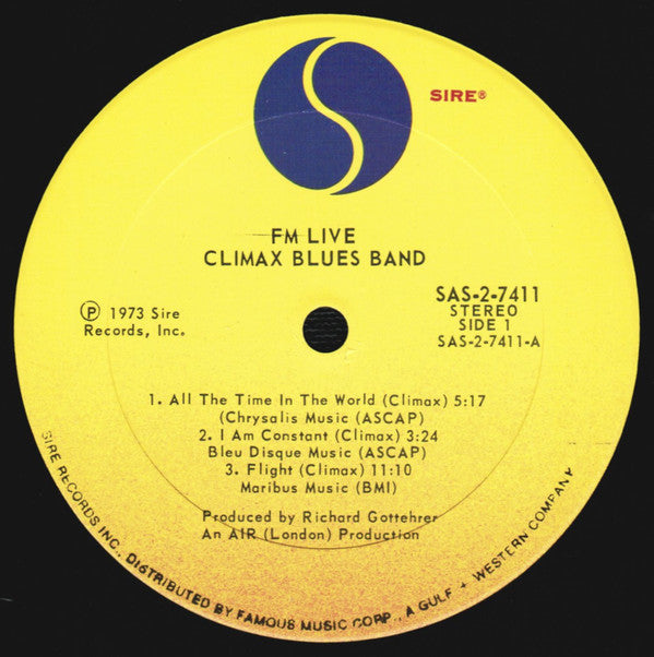 Climax Blues Band : FM / Live (2xLP, Album, PRC)