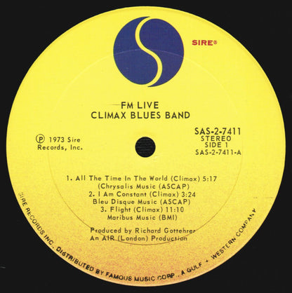 Climax Blues Band : FM / Live (2xLP, Album, PRC)