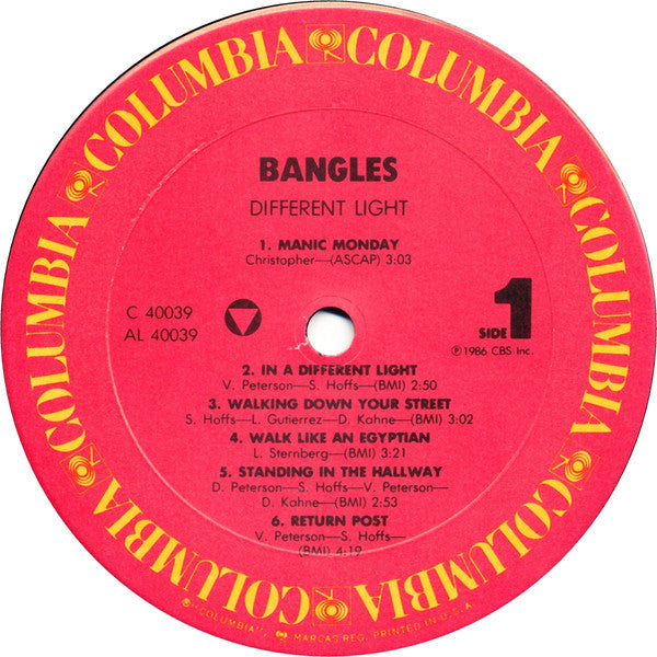 Bangles : Different Light (LP, Album, RE, Car)