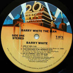 Barry White : Barry White The Man (LP, Album, Pit)