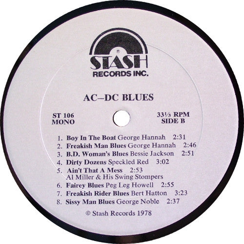Various : AC-DC Blues (Gay Jazz Reissues Volume One) (LP, Comp, Mono, RE)