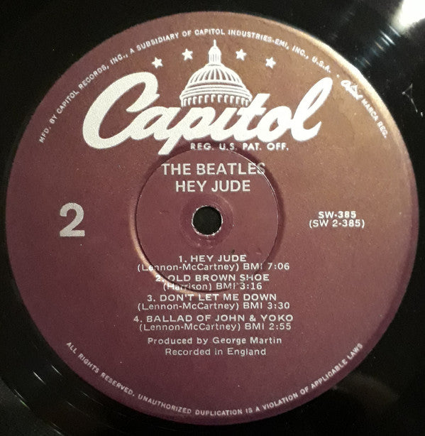 The Beatles : Hey Jude (LP, Comp, RE, Win)