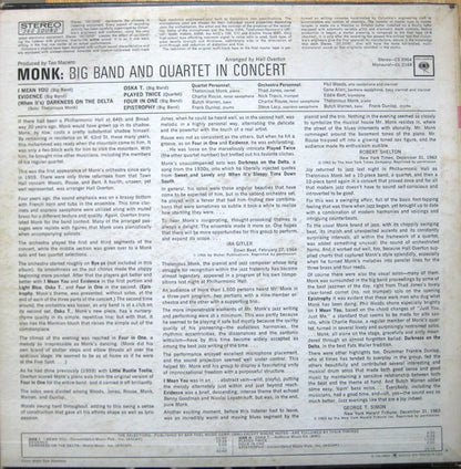 Monk* : Big Band And Quartet In Concert (LP, Album)