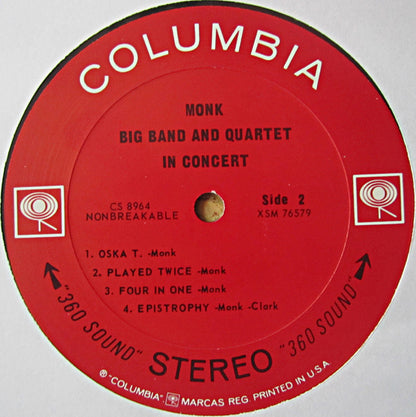 Monk* : Big Band And Quartet In Concert (LP, Album)