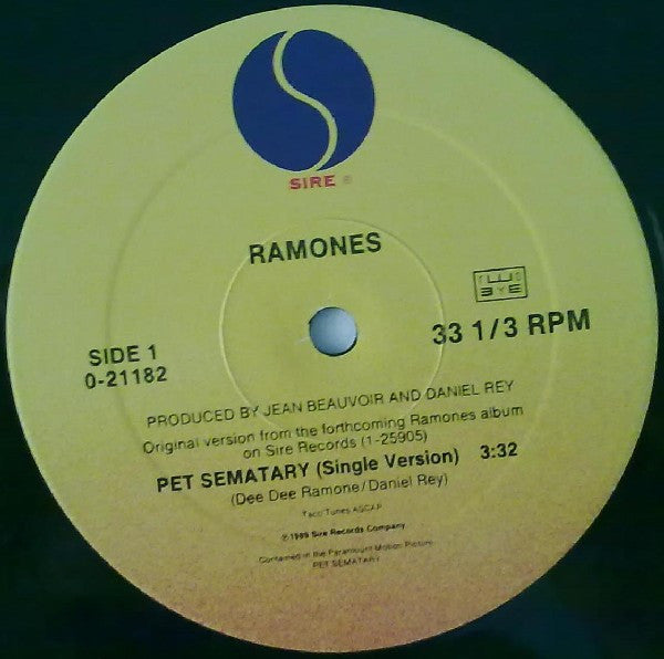 Ramones : Pet Sematary (12", Maxi, ARC)