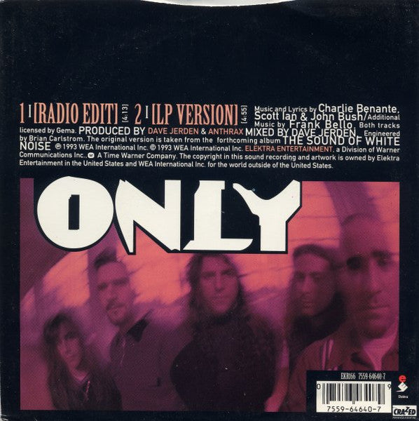 Anthrax : Only (7", Single)
