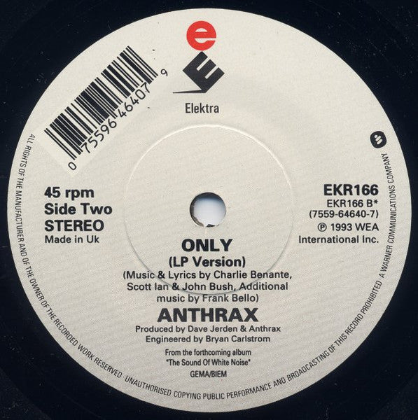 Anthrax : Only (7", Single)