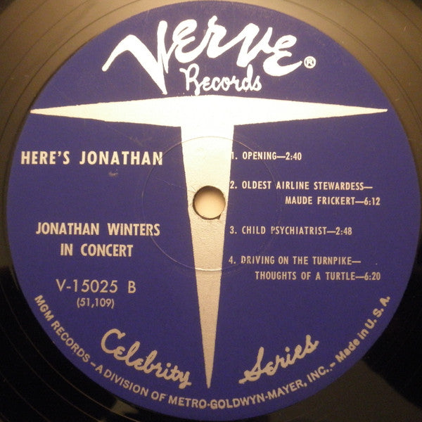 Jonathan Winters : Here's Jonathan (LP, Album, Mono, MGM)