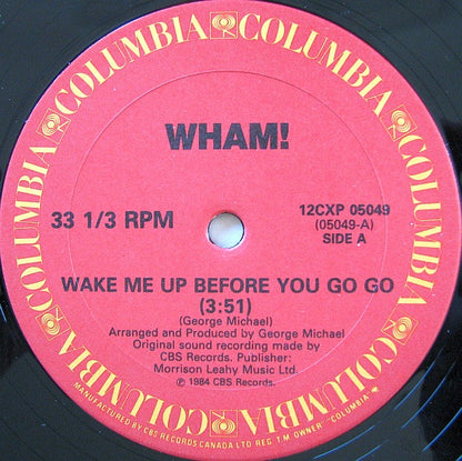 Wham! : Wake Me Up Before You Go-Go (12", Single)