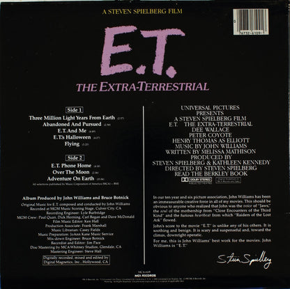John Williams (4) : E.T. The Extra-Terrestrial (Music From The Original Motion Picture Soundtrack) (LP, Glo)