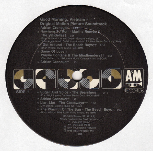 Various : Good Morning, Vietnam (The Original Motion Picture Soundtrack) (LP, Comp, Club)