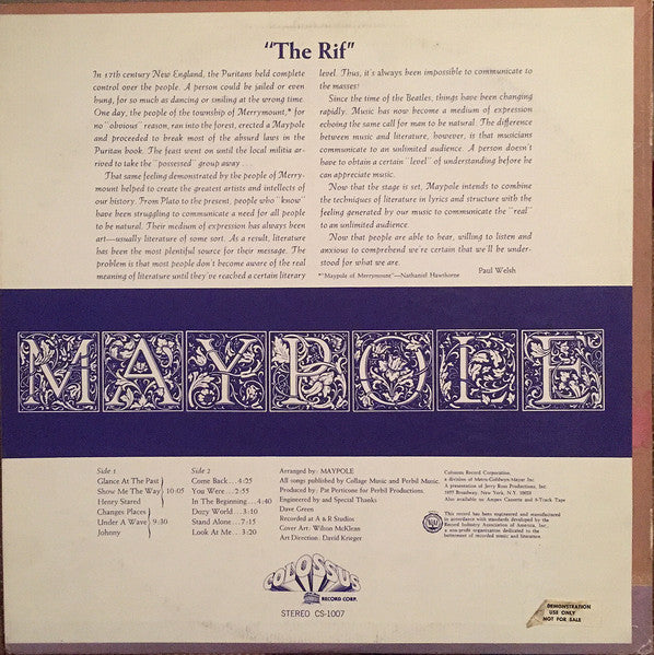 Maypole : Maypole (LP, Album, Promo)