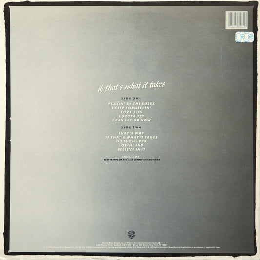 Michael McDonald : If That's What It Takes (LP, Album, All)