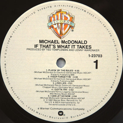 Michael McDonald : If That's What It Takes (LP, Album, All)
