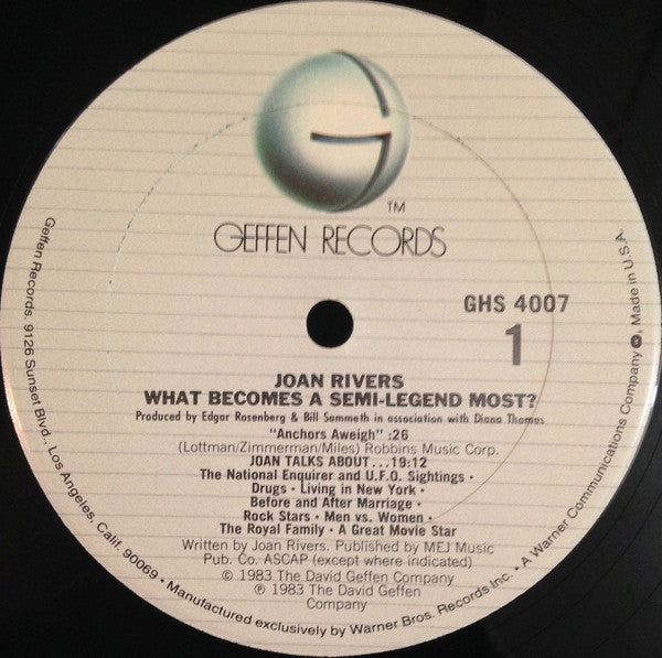 Joan Rivers : What Becomes A Semi-Legend Most? (LP, Album, Club)