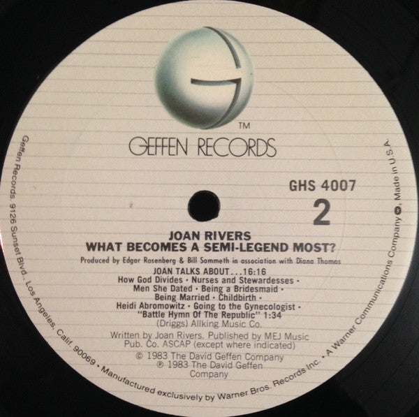 Joan Rivers : What Becomes A Semi-Legend Most? (LP, Album, Club)