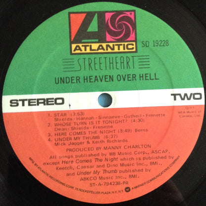 Streetheart : Under Heaven Over Hell (LP, Album, Pre)
