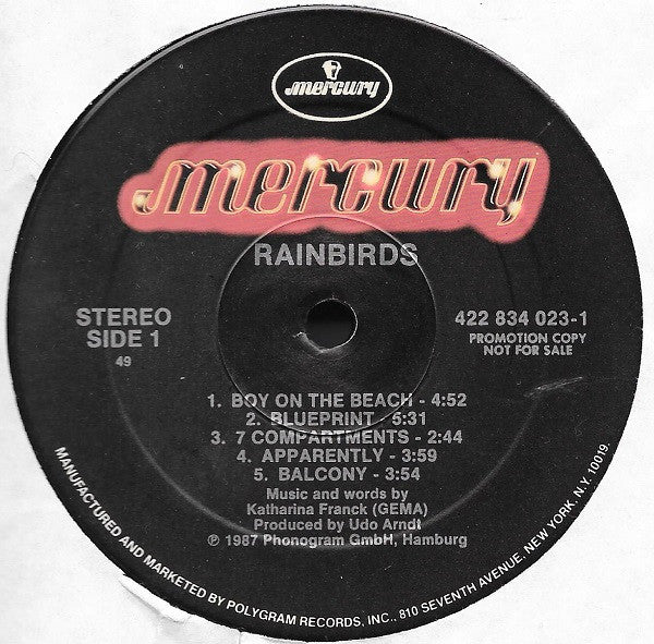 Rainbirds : Rainbirds (LP, Album, Promo)