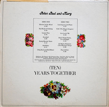Peter, Paul And Mary* : The Best Of Peter, Paul And Mary: (Ten) Years Together (LP, Comp, Pit)