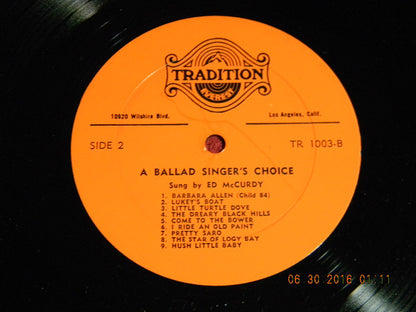 Ed McCurdy : A Ballad Singer's Choice (LP, RE)
